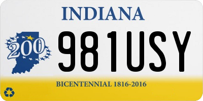 IN license plate 981USY