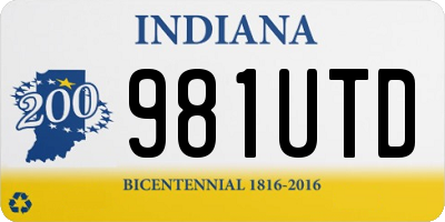 IN license plate 981UTD