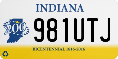 IN license plate 981UTJ