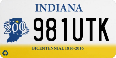 IN license plate 981UTK