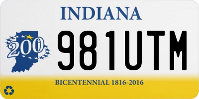 IN license plate 981UTM