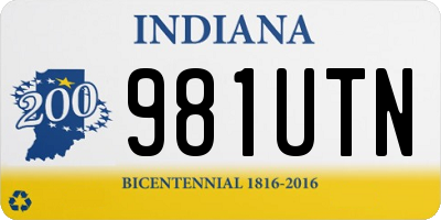 IN license plate 981UTN