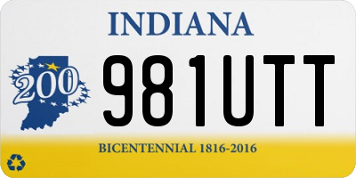IN license plate 981UTT