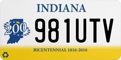 IN license plate 981UTV