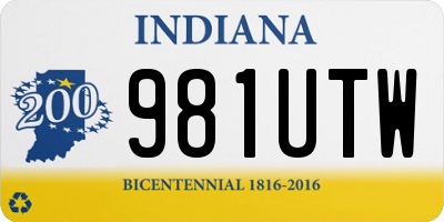 IN license plate 981UTW
