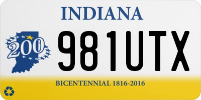 IN license plate 981UTX