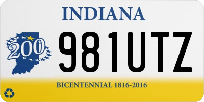 IN license plate 981UTZ