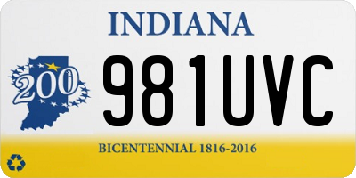 IN license plate 981UVC