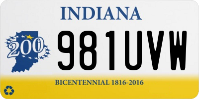 IN license plate 981UVW