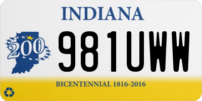 IN license plate 981UWW