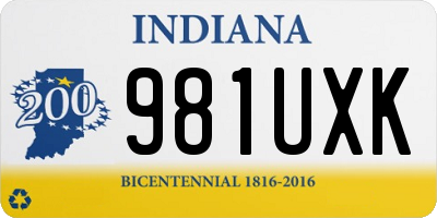 IN license plate 981UXK