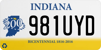 IN license plate 981UYD