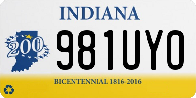 IN license plate 981UYO