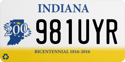 IN license plate 981UYR