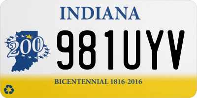 IN license plate 981UYV