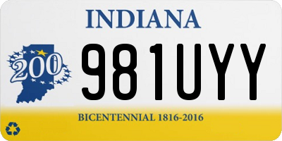 IN license plate 981UYY