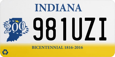 IN license plate 981UZI