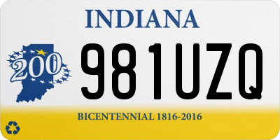 IN license plate 981UZQ