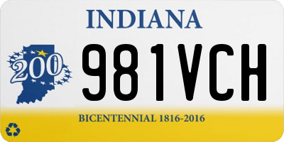 IN license plate 981VCH