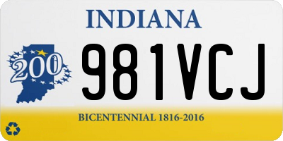 IN license plate 981VCJ