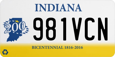 IN license plate 981VCN