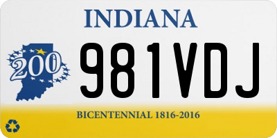 IN license plate 981VDJ