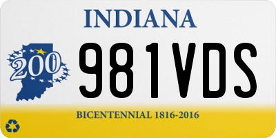 IN license plate 981VDS