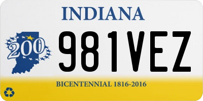 IN license plate 981VEZ