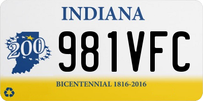 IN license plate 981VFC
