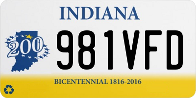 IN license plate 981VFD