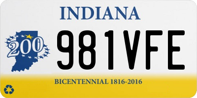 IN license plate 981VFE
