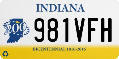 IN license plate 981VFH