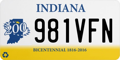 IN license plate 981VFN