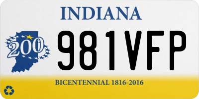 IN license plate 981VFP