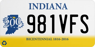 IN license plate 981VFS