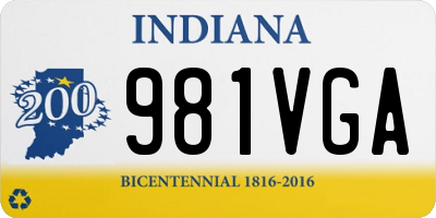 IN license plate 981VGA