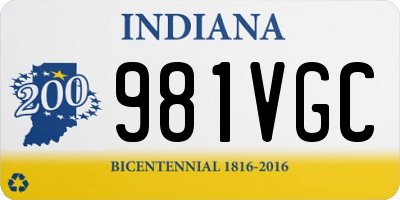 IN license plate 981VGC