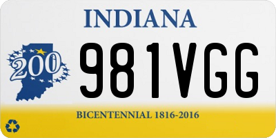IN license plate 981VGG