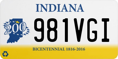 IN license plate 981VGI