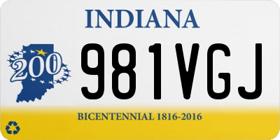 IN license plate 981VGJ
