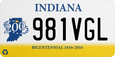 IN license plate 981VGL