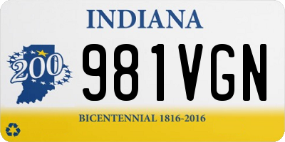 IN license plate 981VGN