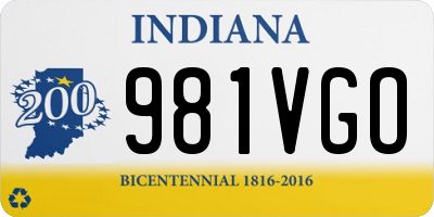 IN license plate 981VGO