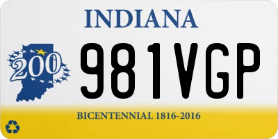 IN license plate 981VGP