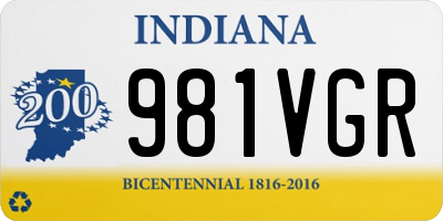 IN license plate 981VGR