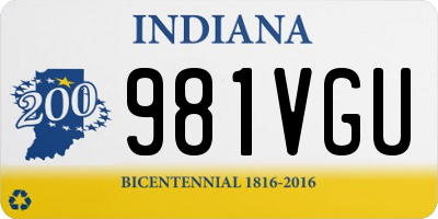 IN license plate 981VGU