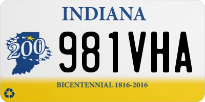 IN license plate 981VHA