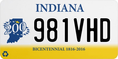 IN license plate 981VHD