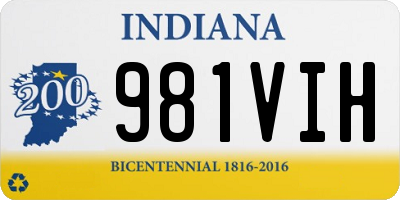 IN license plate 981VIH