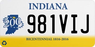 IN license plate 981VIJ